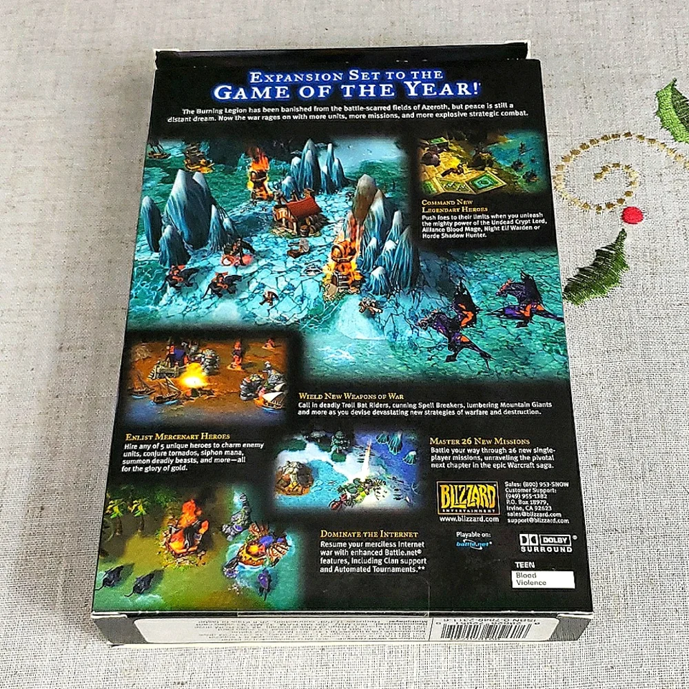 PC WarCraft Boxed Frozen Throne Expansion Set w/ Strategy Guide Bundle